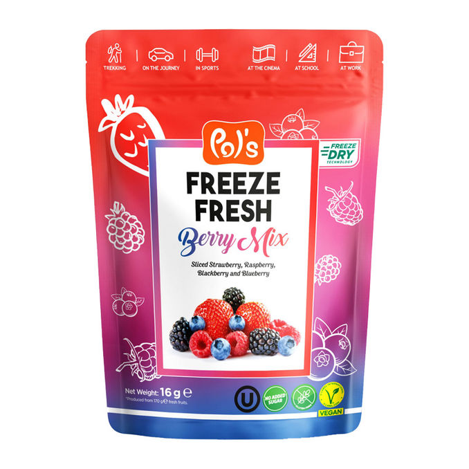 Berry Mix Fruchtchips, 16g von Pol's Freeze Fresh