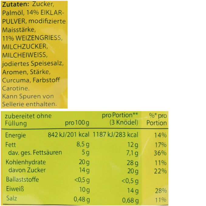 Basis für Topfenteig, 125g von Knorr