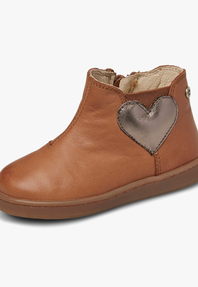 NATURINO GLARNY HIGH 2Stiefeletten aus Leder, Cognac