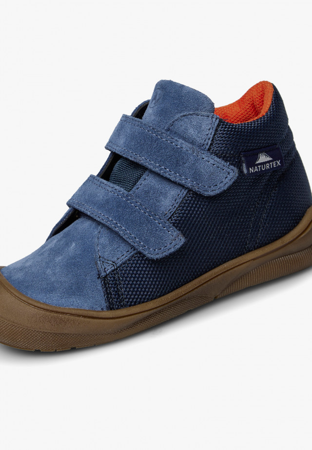 NATURINO TEKE 3 WPWasserdichte Lauflernschuhe aus Leder und Veloursleder, Blau