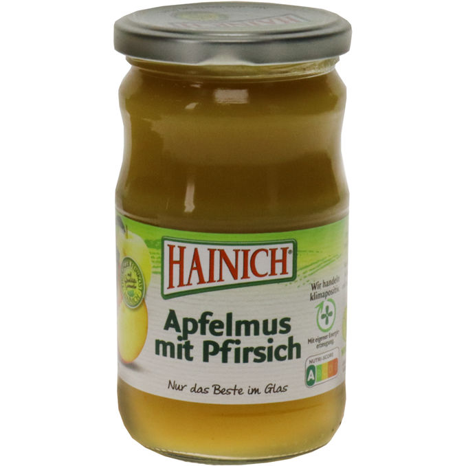 Apfelmus mit Pfirsich, 350g von Hainich