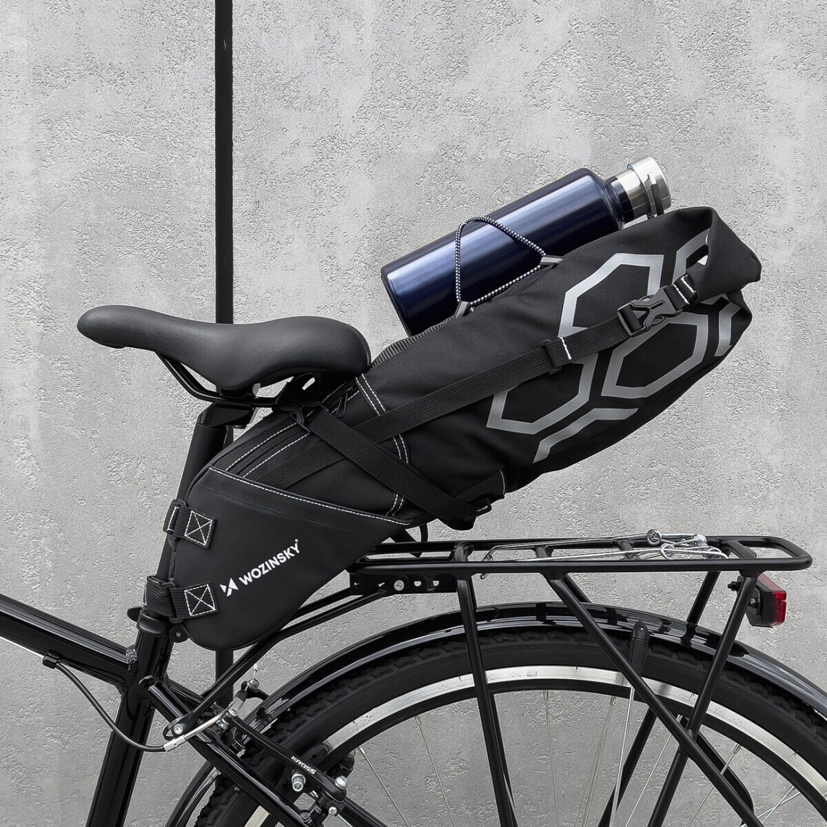 Geräumige Fahrrad Satteltasche Satteltasche groß 12l schwarz