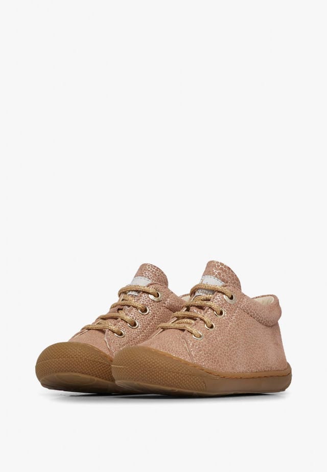NATURINO COCOONLauflernschuhe aus Veloursleder, Puderrosa