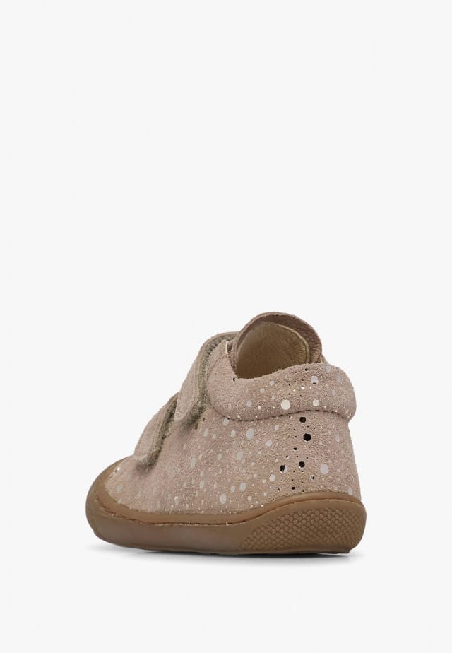 NATURINO COCOON VLLauflernschuhe aus Veloursleder, Beige-Platin