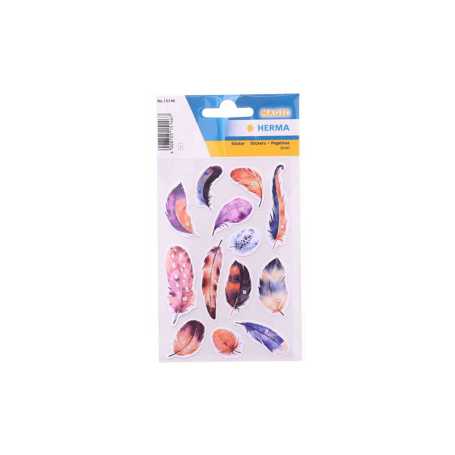Herma Sticker Federschmuck Jewel 1 Blatt