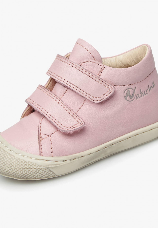 NATURINO COCOON VLLauflernschuhe aus Nappaleder, Weiß-Rosa