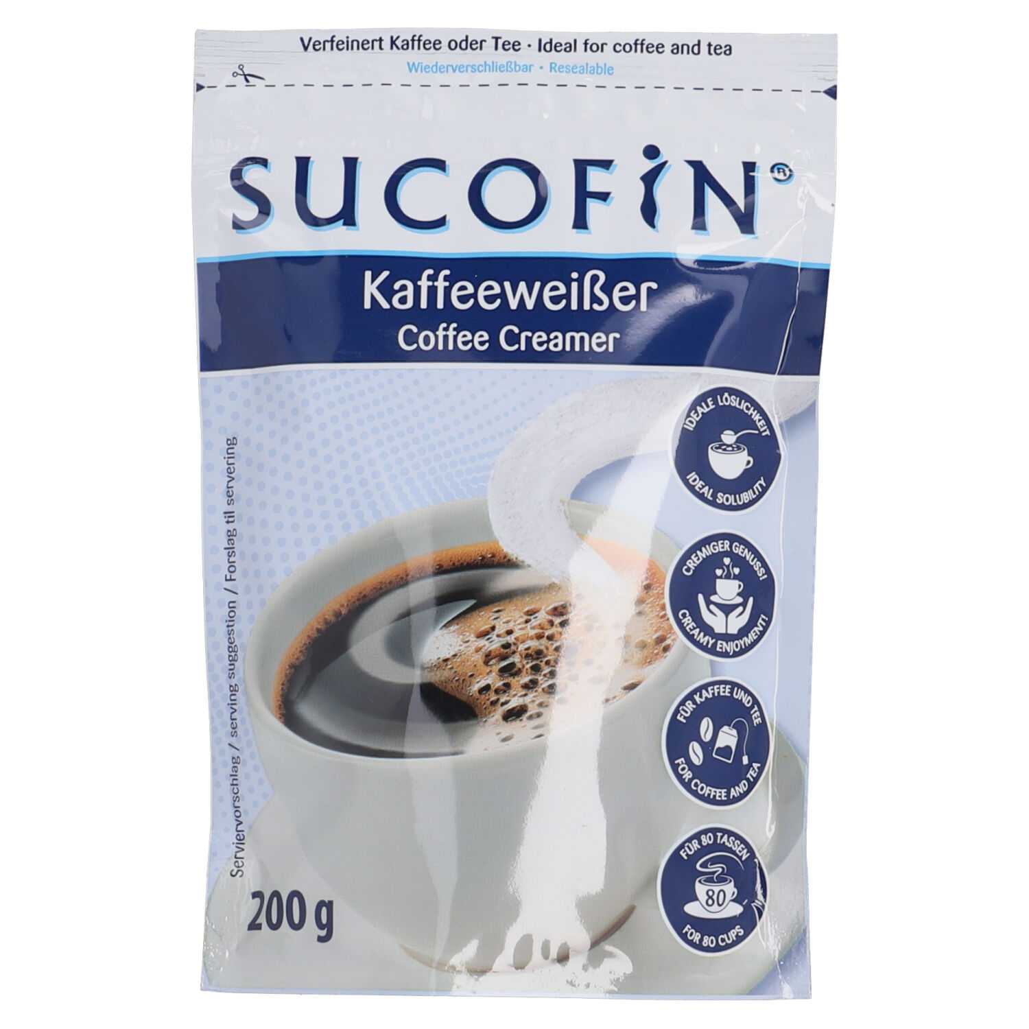 Kaffeeweißer, 200g, Sucofin Beutel, für 80 Tassen