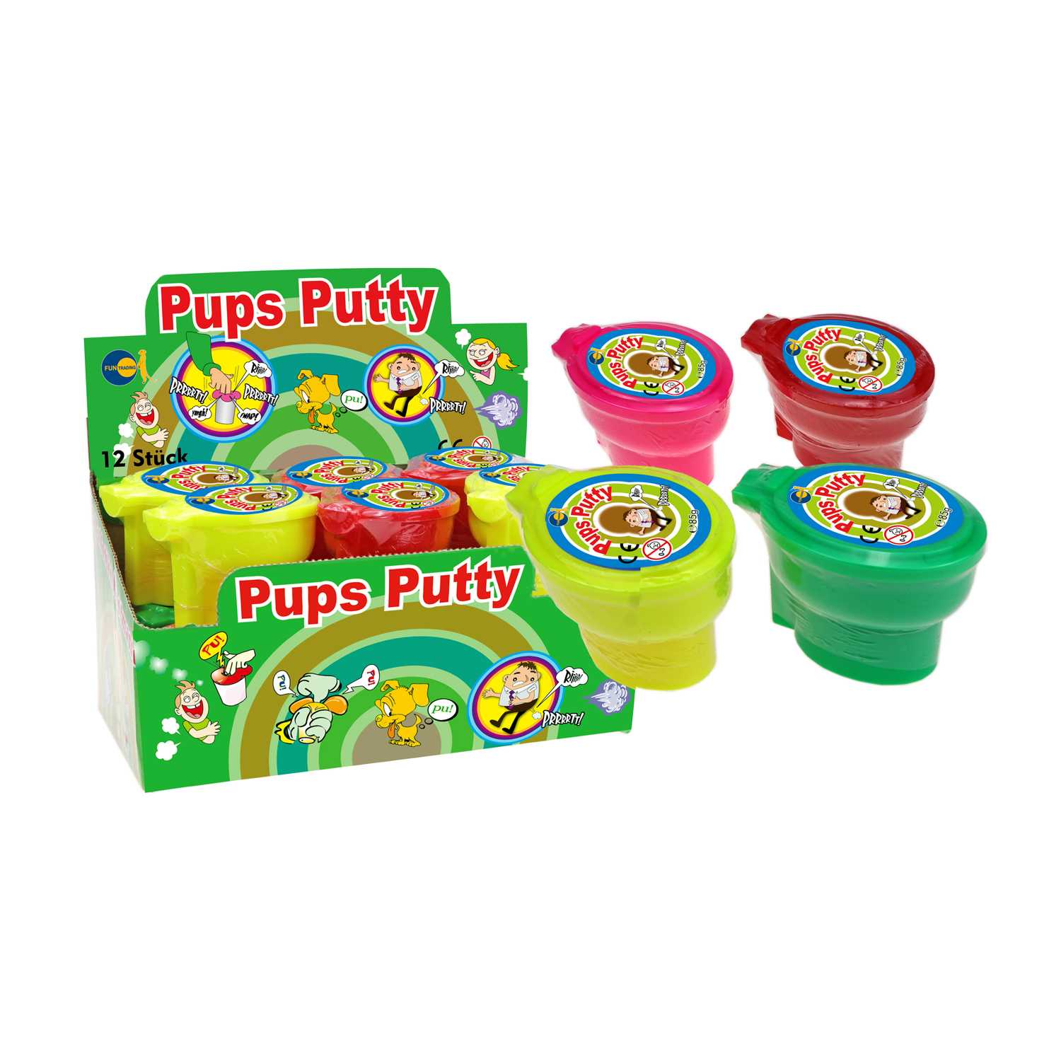 Pups Putty Schleim 85g 4-fach sortiert