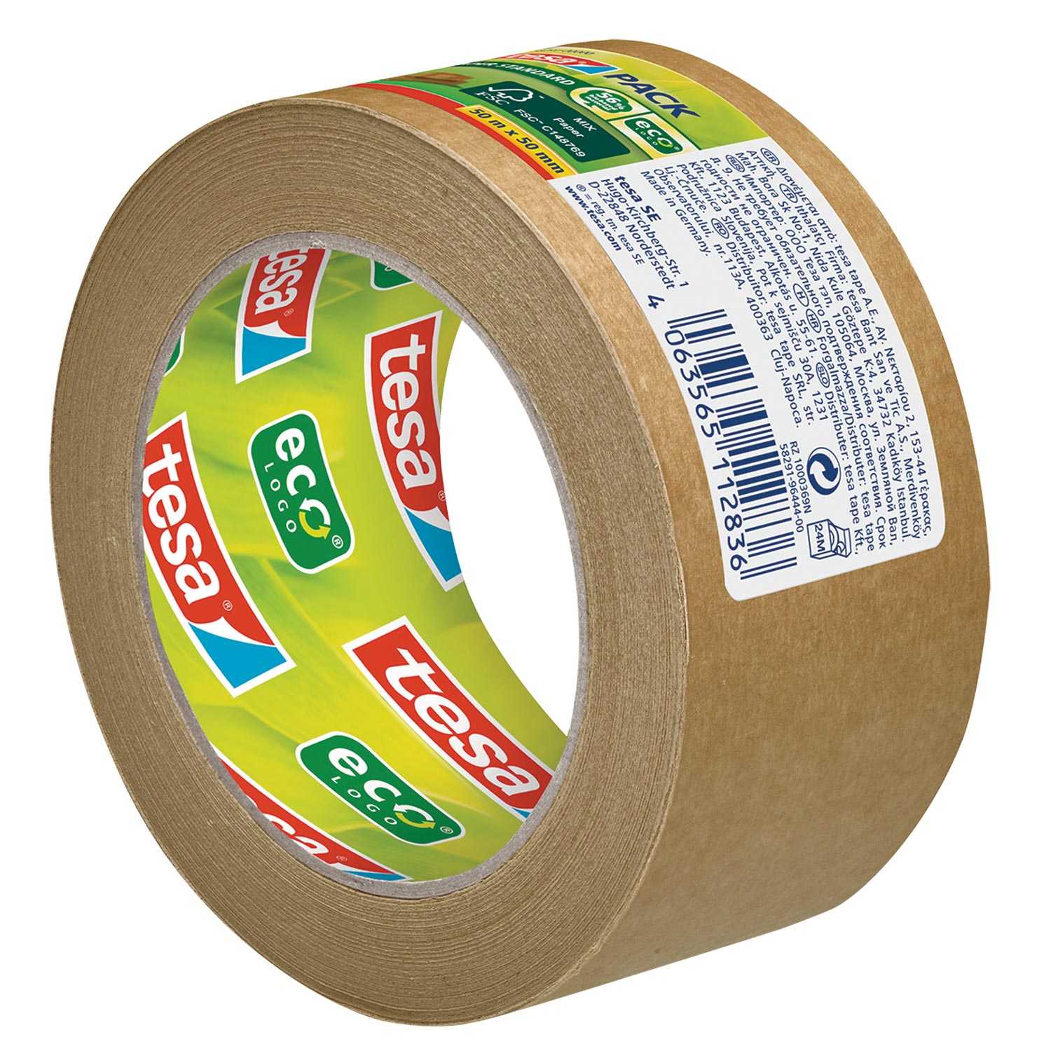 Tesa Paketklebeband Papier Standard 50 m x 50 mm