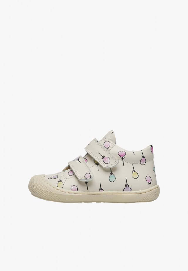 NATURINO COCOON VLLauflernschuhe aus Leder mit Ballon-Print, Creme