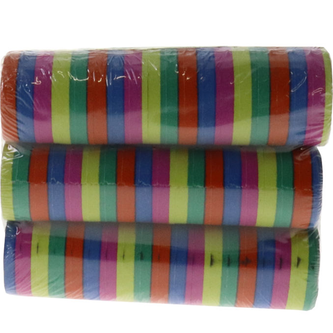 Luftschlangen gestreift, 3er Pack, 3 Luftschlangen von KÖGLER GmbH & Co.KG