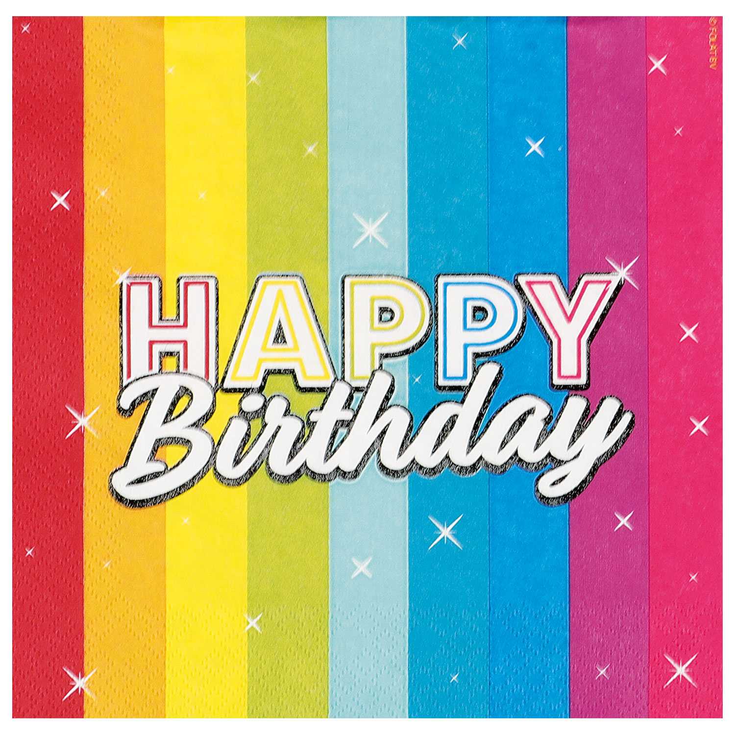Servietten 20er 33x33cm HappyBirthday