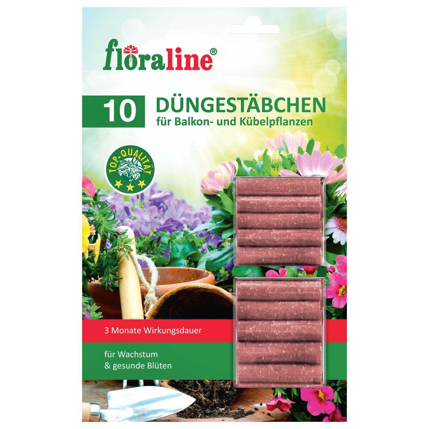 Floraline Düngestäbchen für Balkon- & Kübelpflanzen 10er