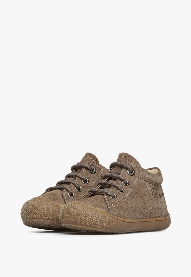 NATURINO COCOONLauflernschuhe aus Veloursleder, Tabak