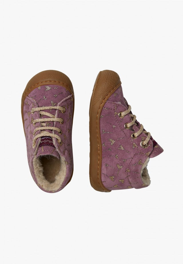NATURINO COCOONLauflernschuhe aus Veloursleder, Violett