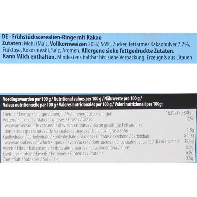 Frühstücksmüsli Kakao-Kekse, 225g von Snazzles