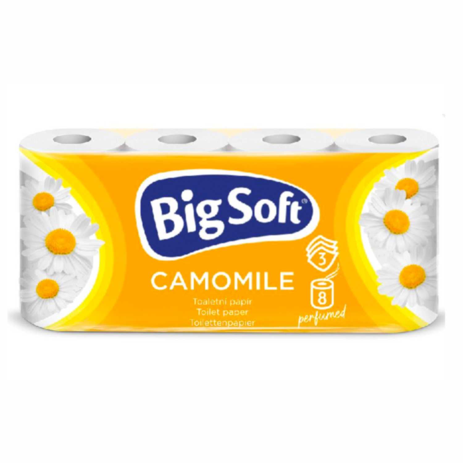 Big Soft Toilettenpapier Kamille 8x150 Blatt, 3 lagig