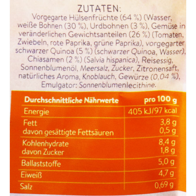 Reis-Fit Feelgood Bohnen & Chia, 250g von Reis-Fit