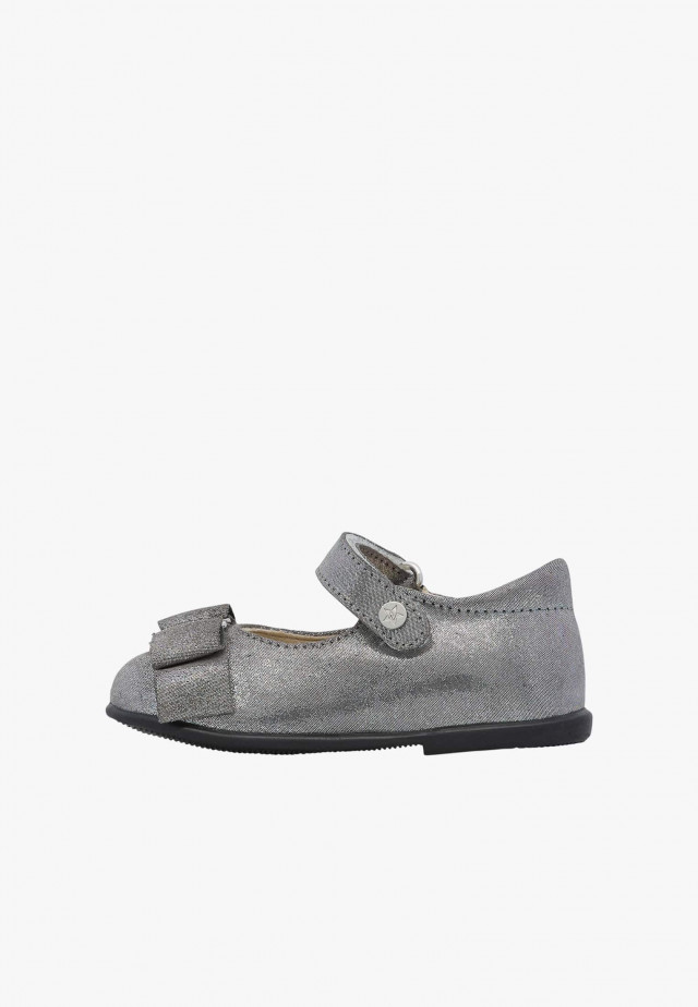 NATURINO JETE'Ballerinas aus Veloursleder, Silber