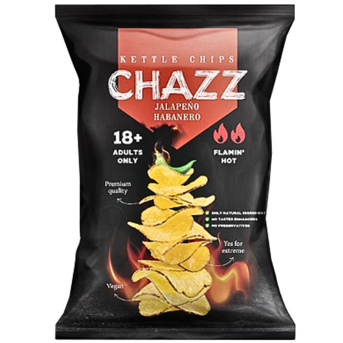 Kettle Chips Jalapeño & Habanero, 90 G von Chazz