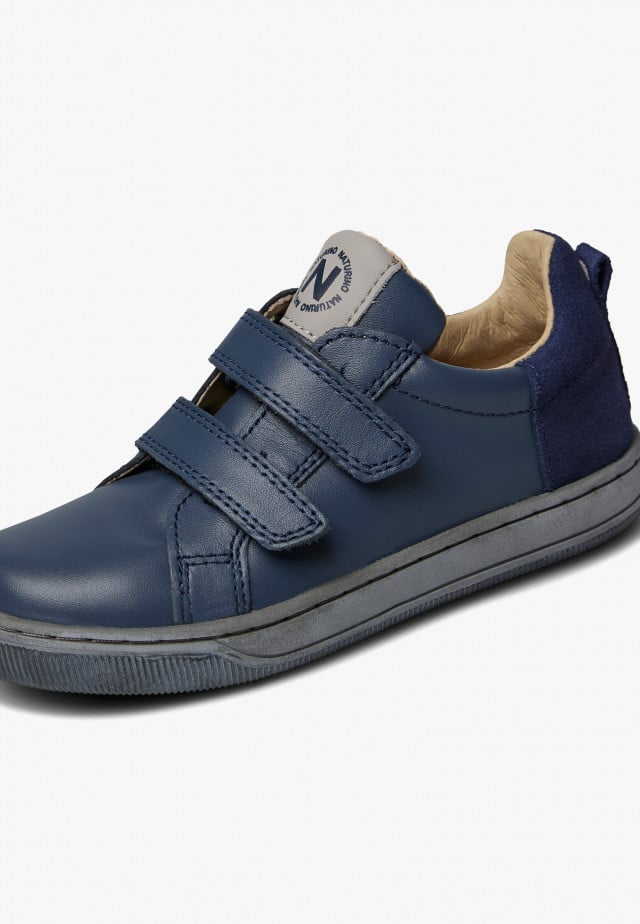 NATURINO CALEB VL.Sneakers aus Leder und Veloursleder, Marineblau