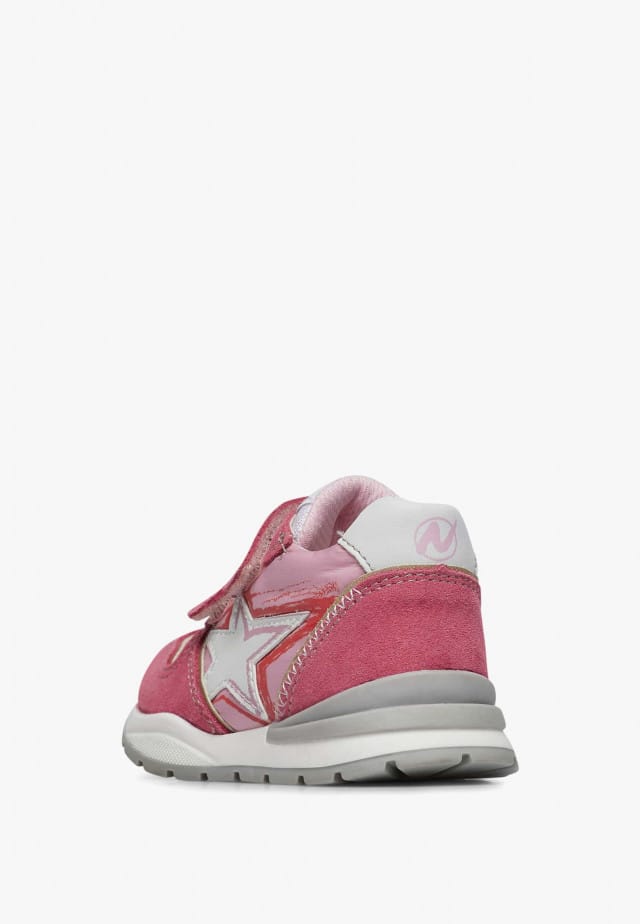 NATURINO ROY VL.Sneakers aus Veloursleder und technischem Gewebe, Rosa-Fuchsia