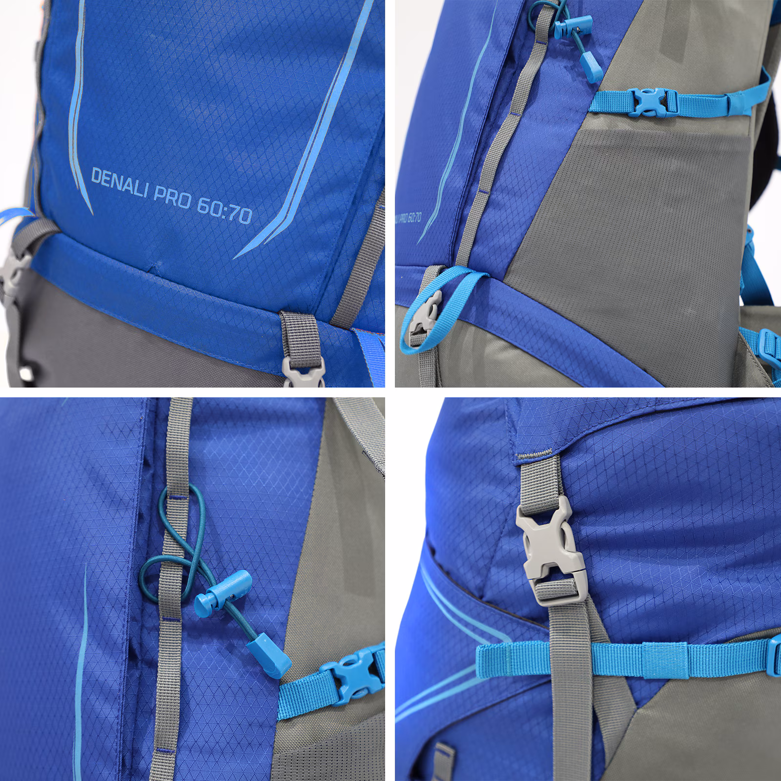 VANGO Trekkingrucksack Denali Pro 60:70 L Outdoor Wander Rucksack Regenschutz Farbe: Classic Blue