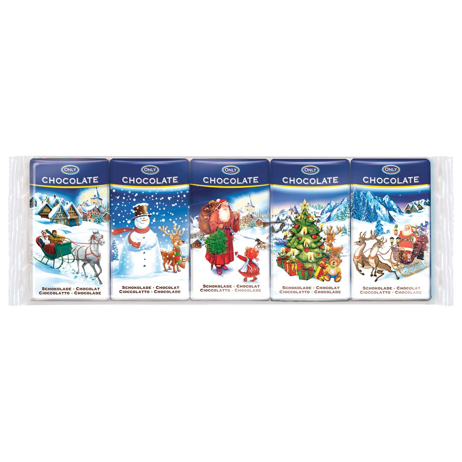 Schokolade Weihnachten 5x15g