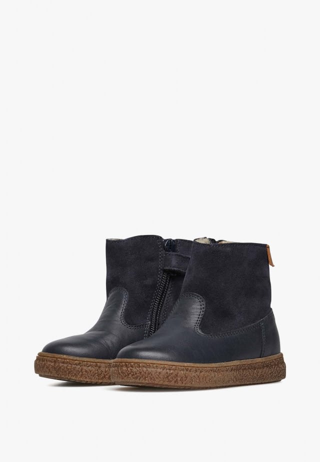 NATURINO ALPINAStiefeletten aus Nappa- und Veloursleder, Blau