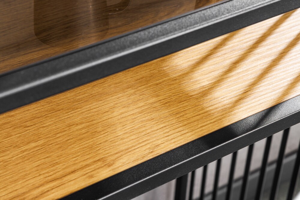 riess-ambiente Konsolentisch ARCHITECTURE - 120cm schwarz Wildeiche Rauchglas