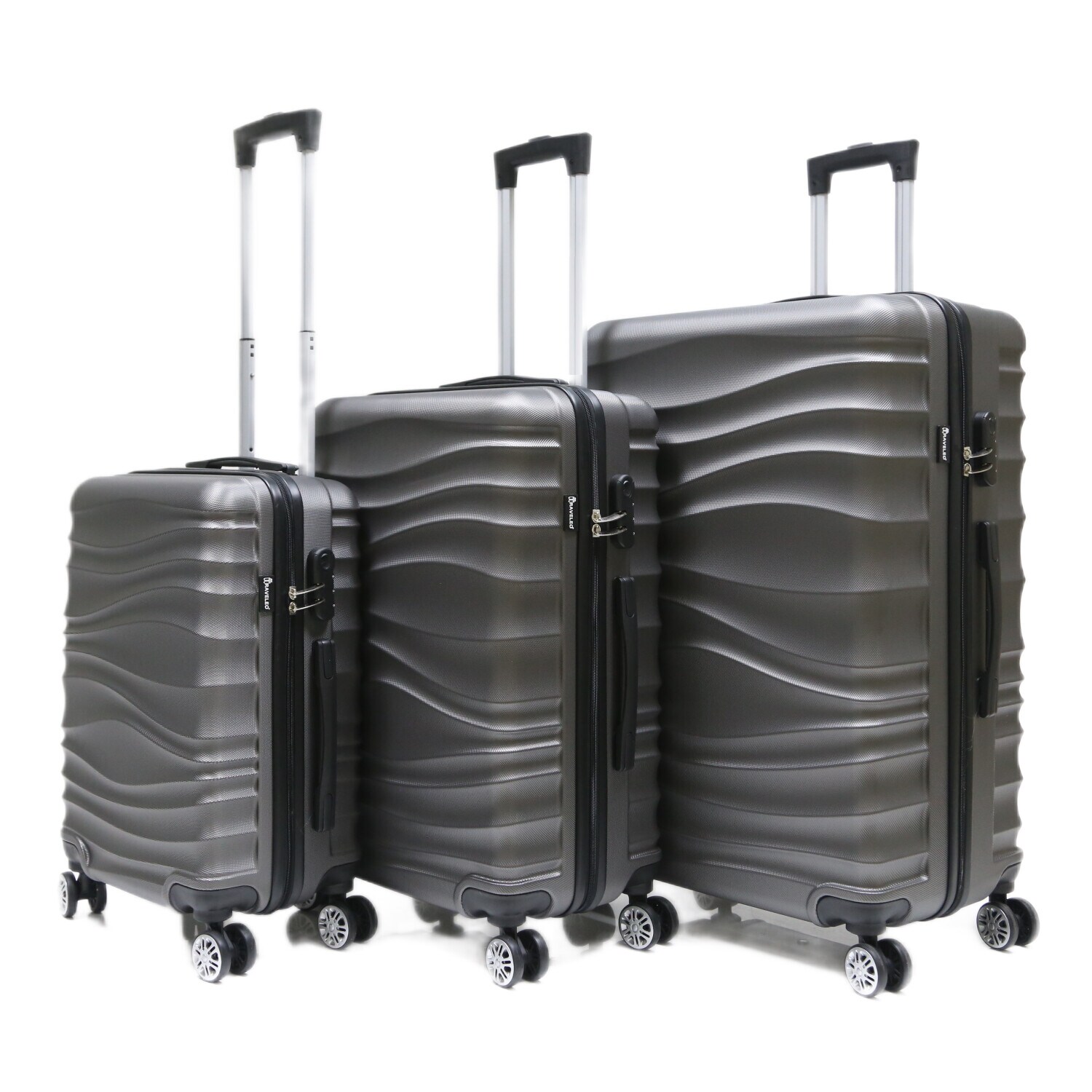 Reisekoffer Koffer 3 tlg Hartschale Trolley Set Kofferset Handgepäck