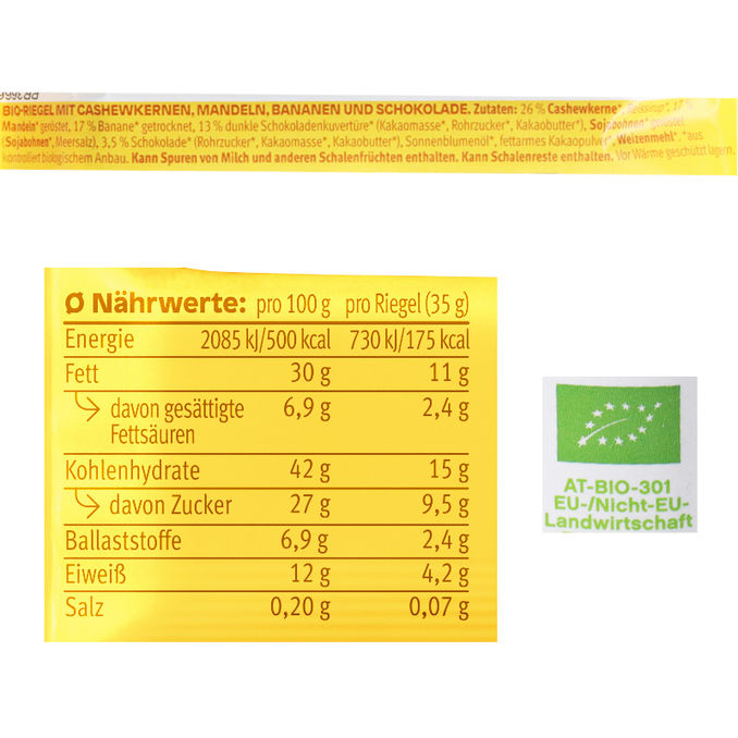 BIO Nussriegel Schoko-Banane, 15er Pack, 15x35g von Share