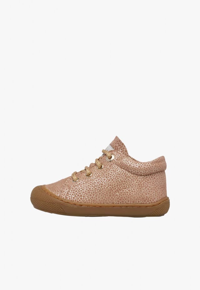 NATURINO COCOONLauflernschuhe aus Veloursleder, Puderrosa
