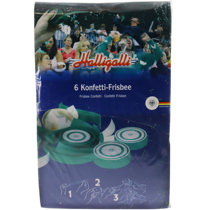 Konfetti-Frisbee grün/weiß, 6er Pack, 6 Konfetti-Frisbee one von KÖGLER GmbH & Co.KG