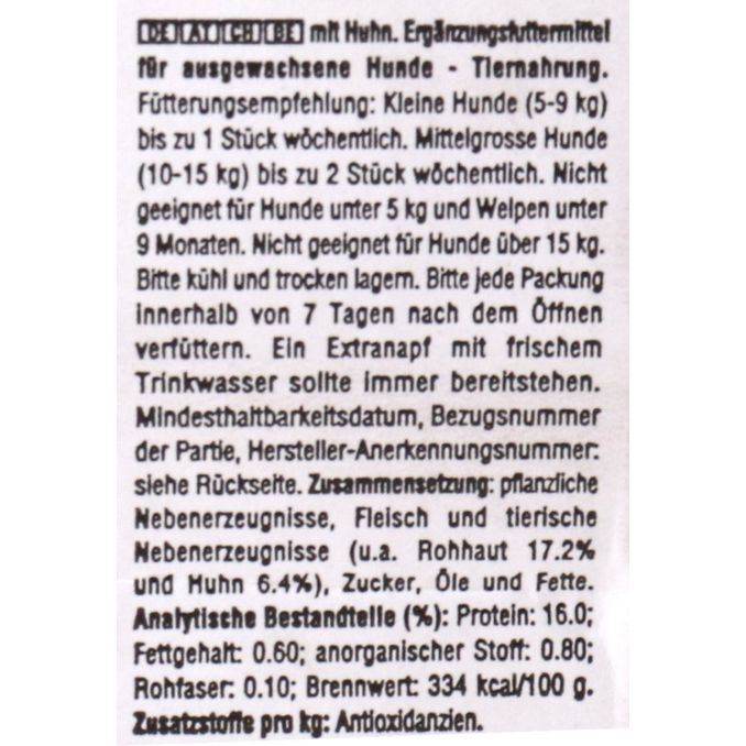 Pedigree Ranchos Gefüllte Kaurollen Mini mit Huhn, 10er Pack, 10x80g von Pedigree