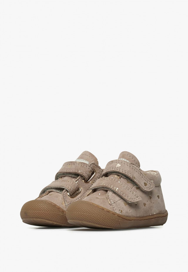 NATURINO COCOON VLLauflernschuhe aus Veloursleder, Taupe