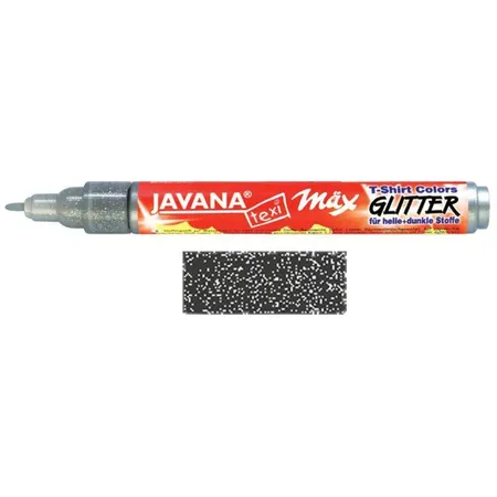 KREUL Javana texi mäx Glitter für helle und dunkle Stoffe Schwarz