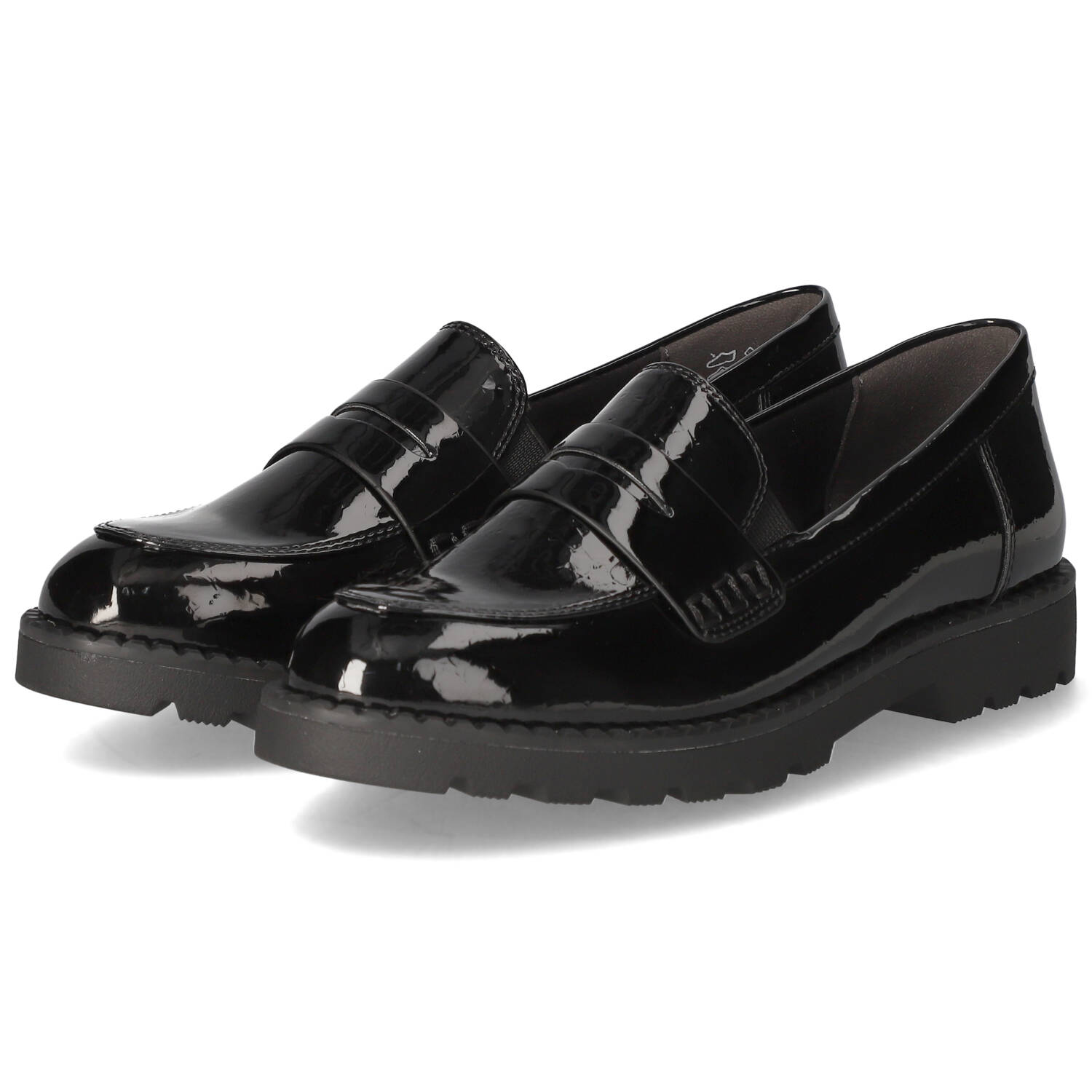Tamaris Slipper - blk patent str