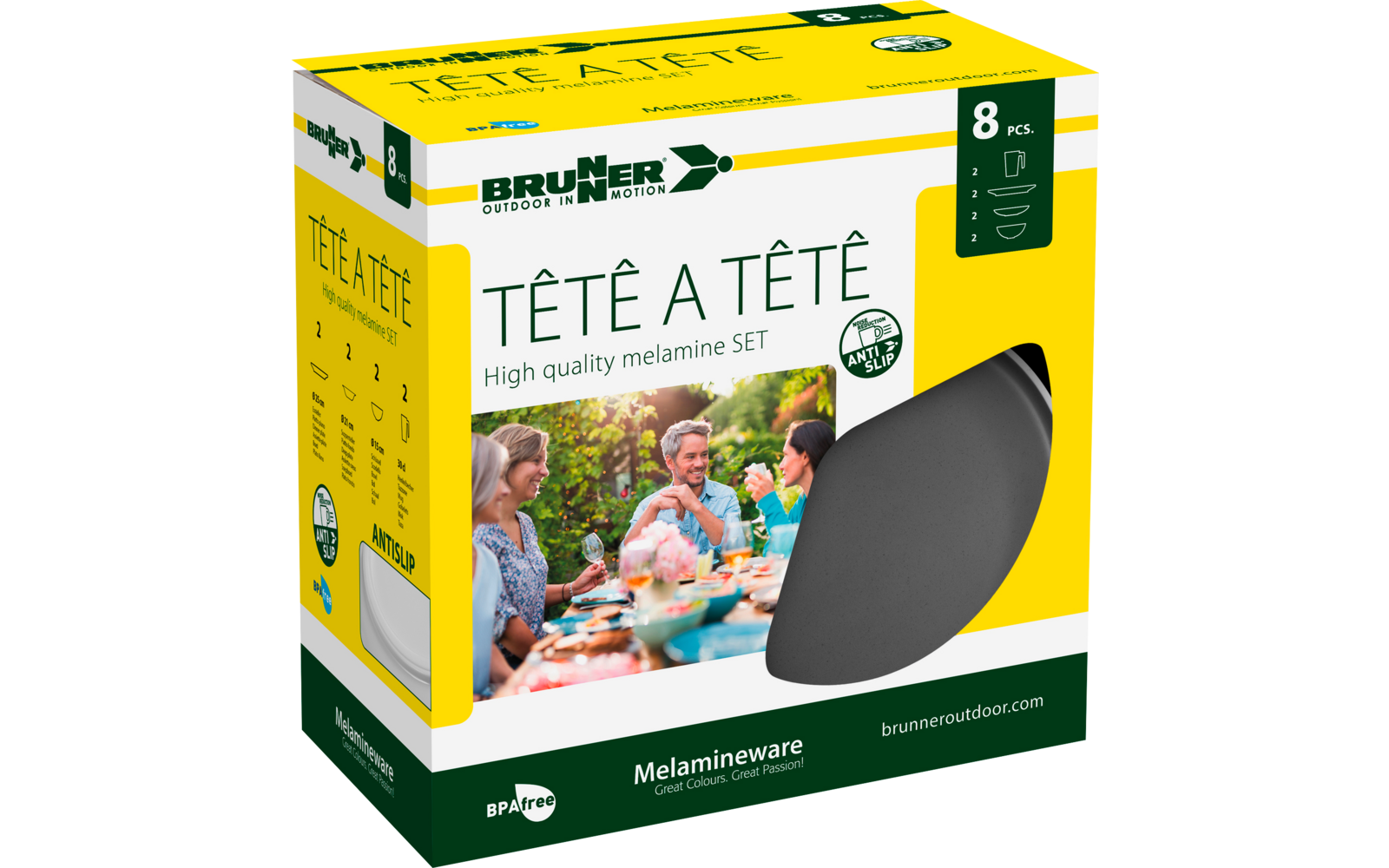 Brunner Set tête-à-tête Dolomit 8 Stk Weiß