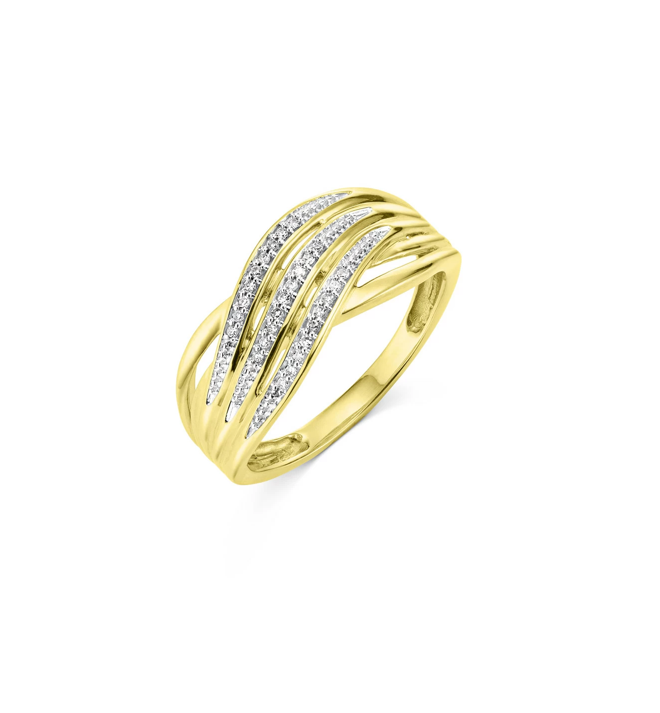 Verschlungener Diamant-Damenring