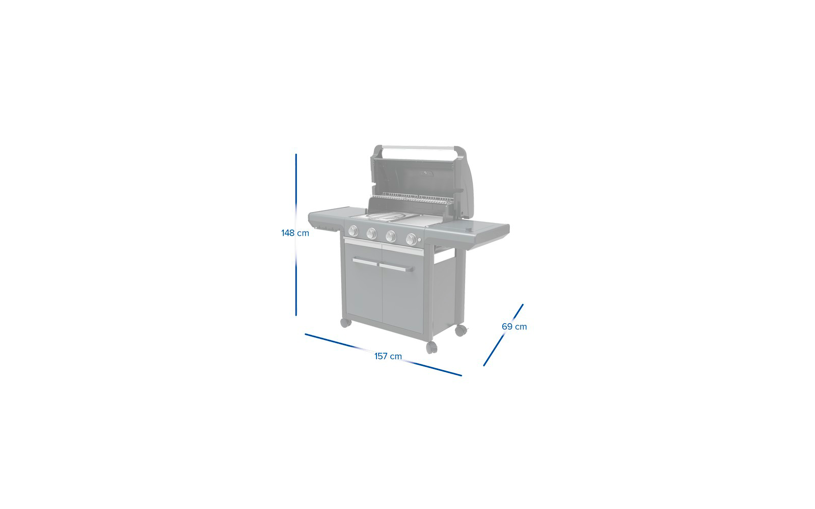 Campingaz 4 Series Premium 37384 Gasgrill 157 x 148 x 69 cm