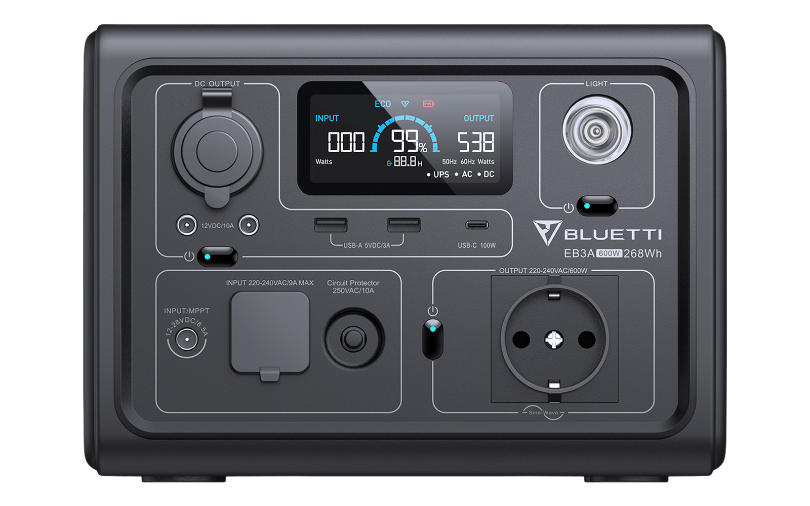BLUETTI Portable Power Station EB3A-Gray-EU