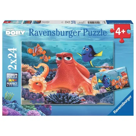 Ravensburger Puzzle Findet Dorie Immer schwimmen, 2x24 Teile