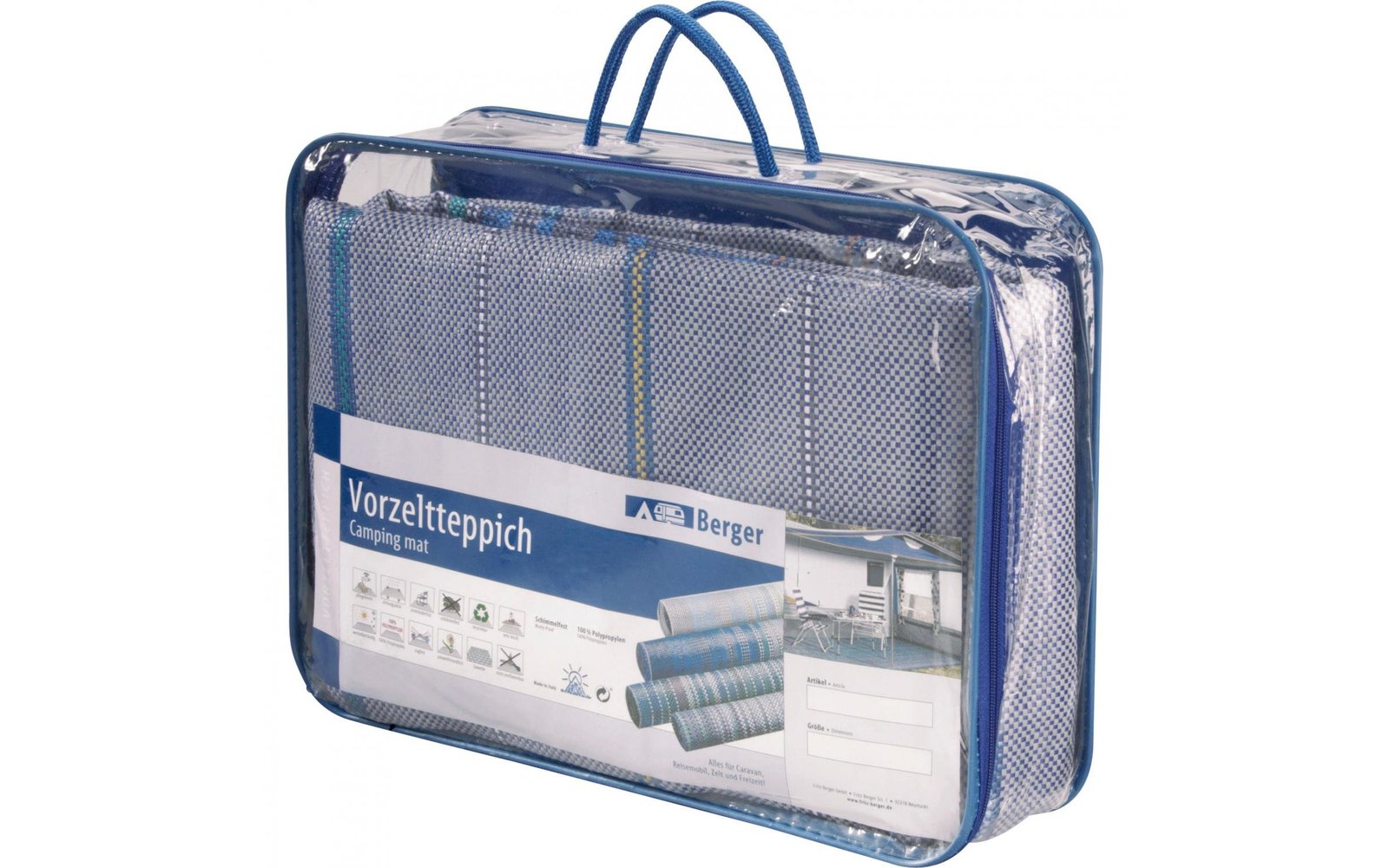 Berger Zeltteppich Luxe  250 x 300 cm blau