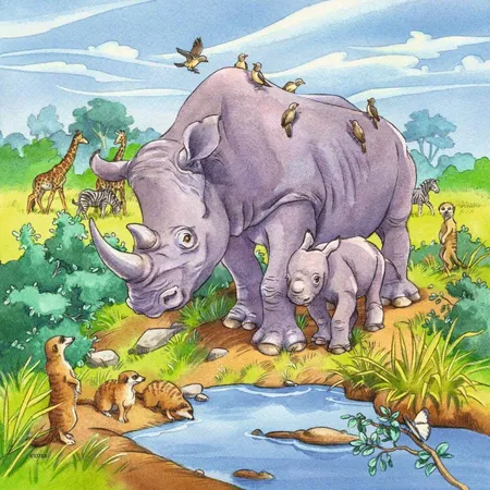 Ravensburger Puzzle Wilde Giganten, 3 x 49 Teile