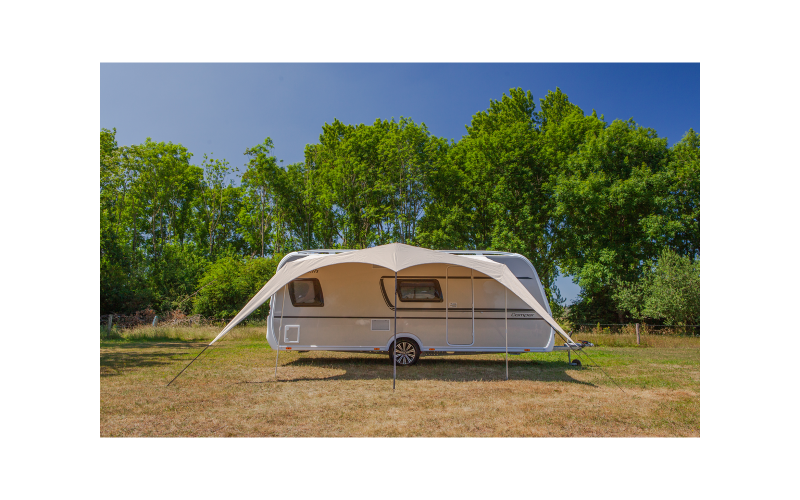Campooz Caravanning Trekking 350 - inkl. Gestänge silbergrau