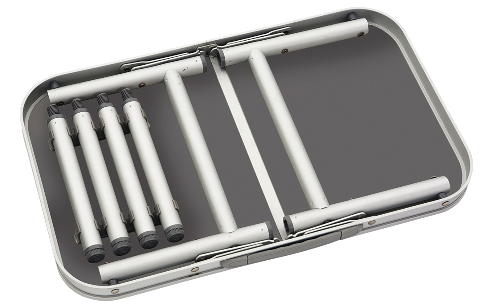 Bo-Camp Alu Campingtisch Grau 2 Stufen 56 x 34 cm
