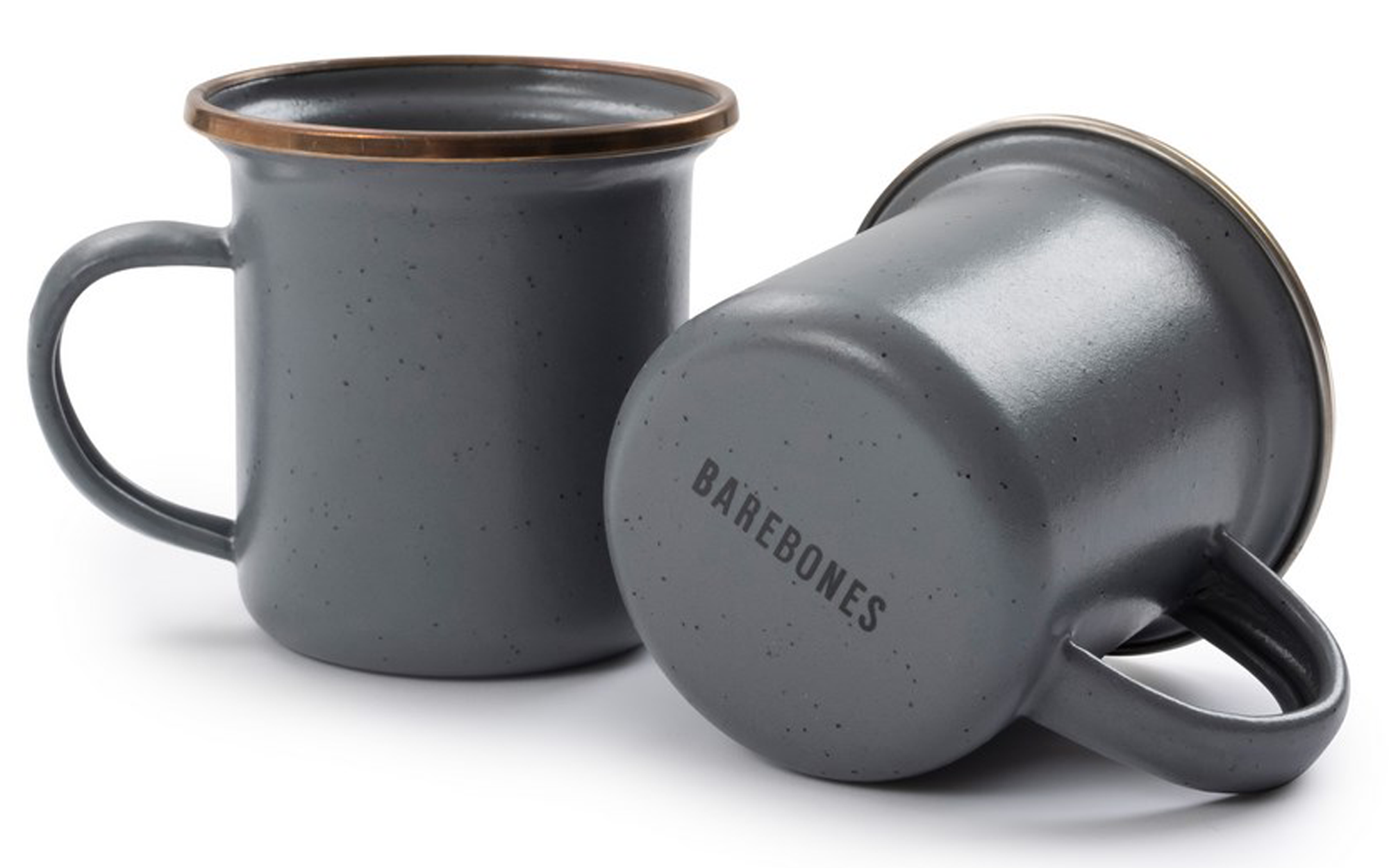 Barebones Emaille Espressotassen-Set 2-tlg. Stone Grey