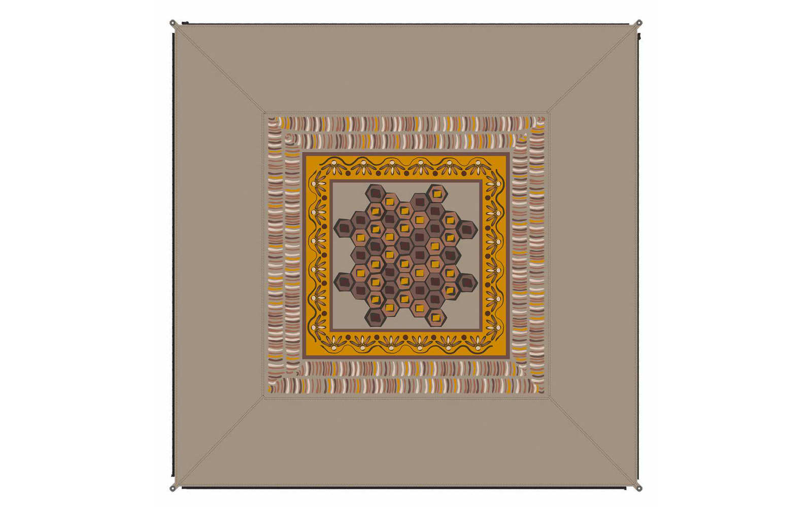 Bent Zip-Carpet Verbindbarer Teppich 250 x 250 cm high rise