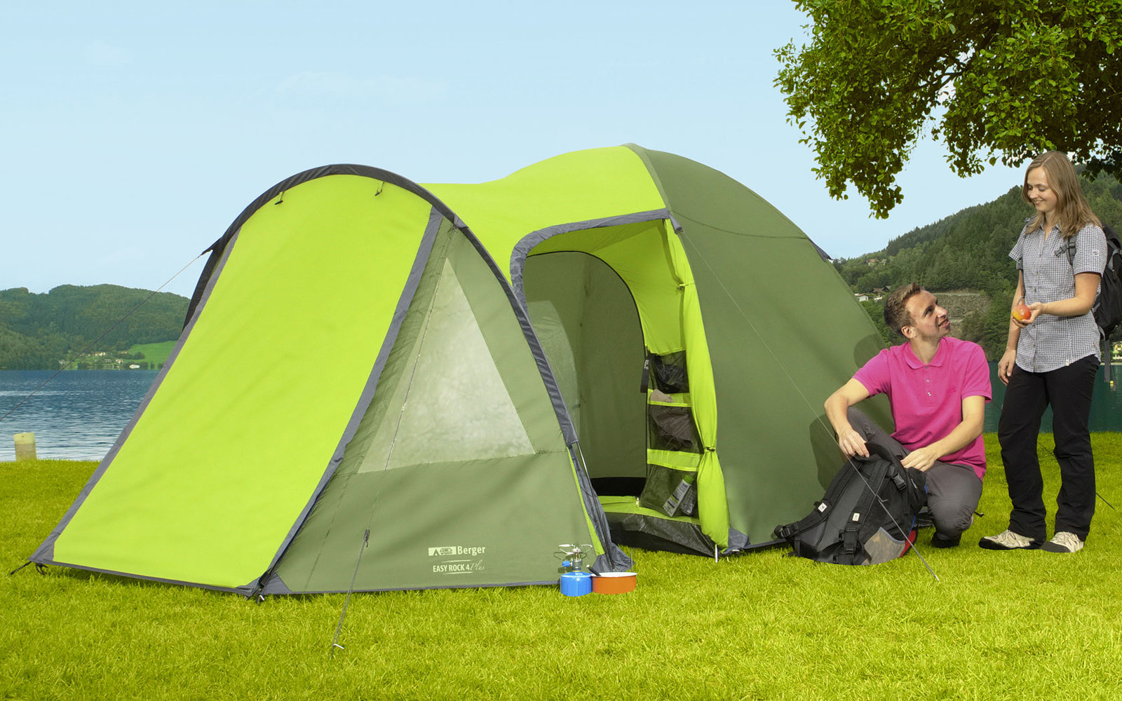 Berger Easy Rock 4 Plus Kuppelzelt für 4 Personen